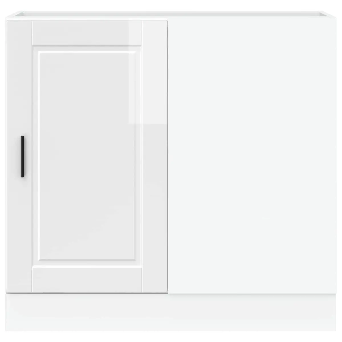 Kitchen Base Cabinet Storage Unit White High Gloss Engineered Wood Cupboard