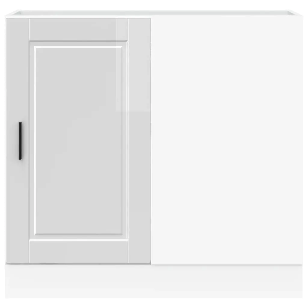 Kitchen Base Cabinet Storage Unit White High Gloss Engineered Wood Cupboard