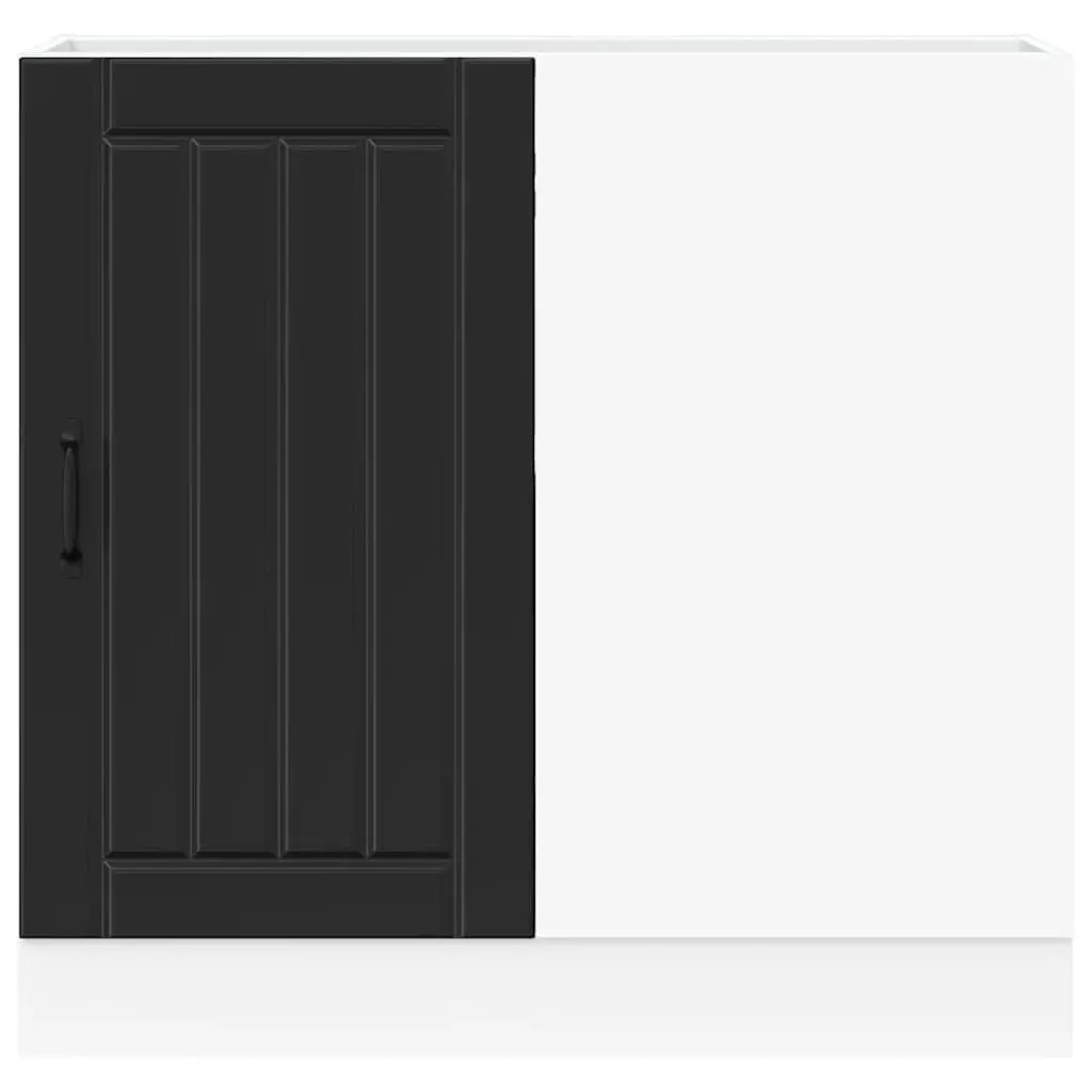Black Engineered Wood Kitchen Cabinet