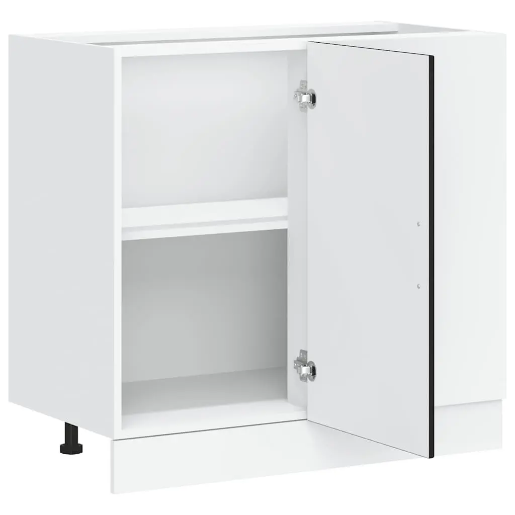 Black Engineered Wood Kitchen Cabinet