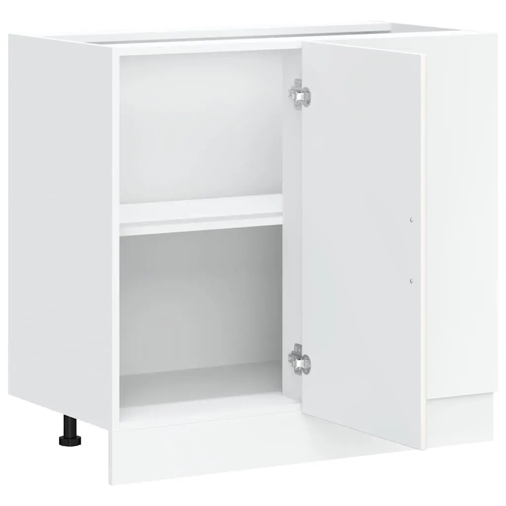 White Engineered Wood Kitchen Cabinet