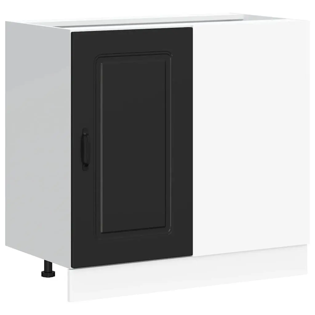Black Engineered Wood Kitchen Cabinet