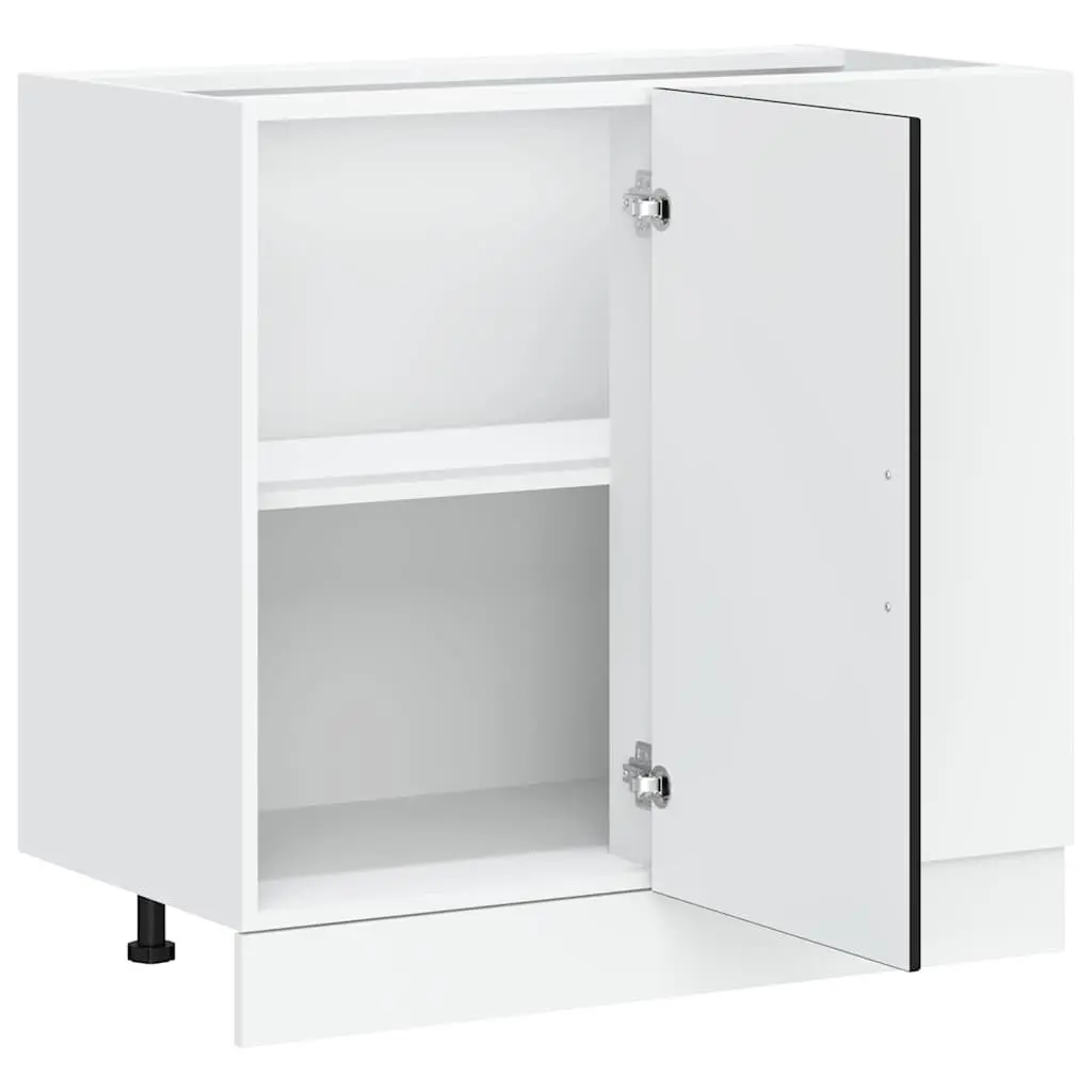 Black Engineered Wood Kitchen Cabinet