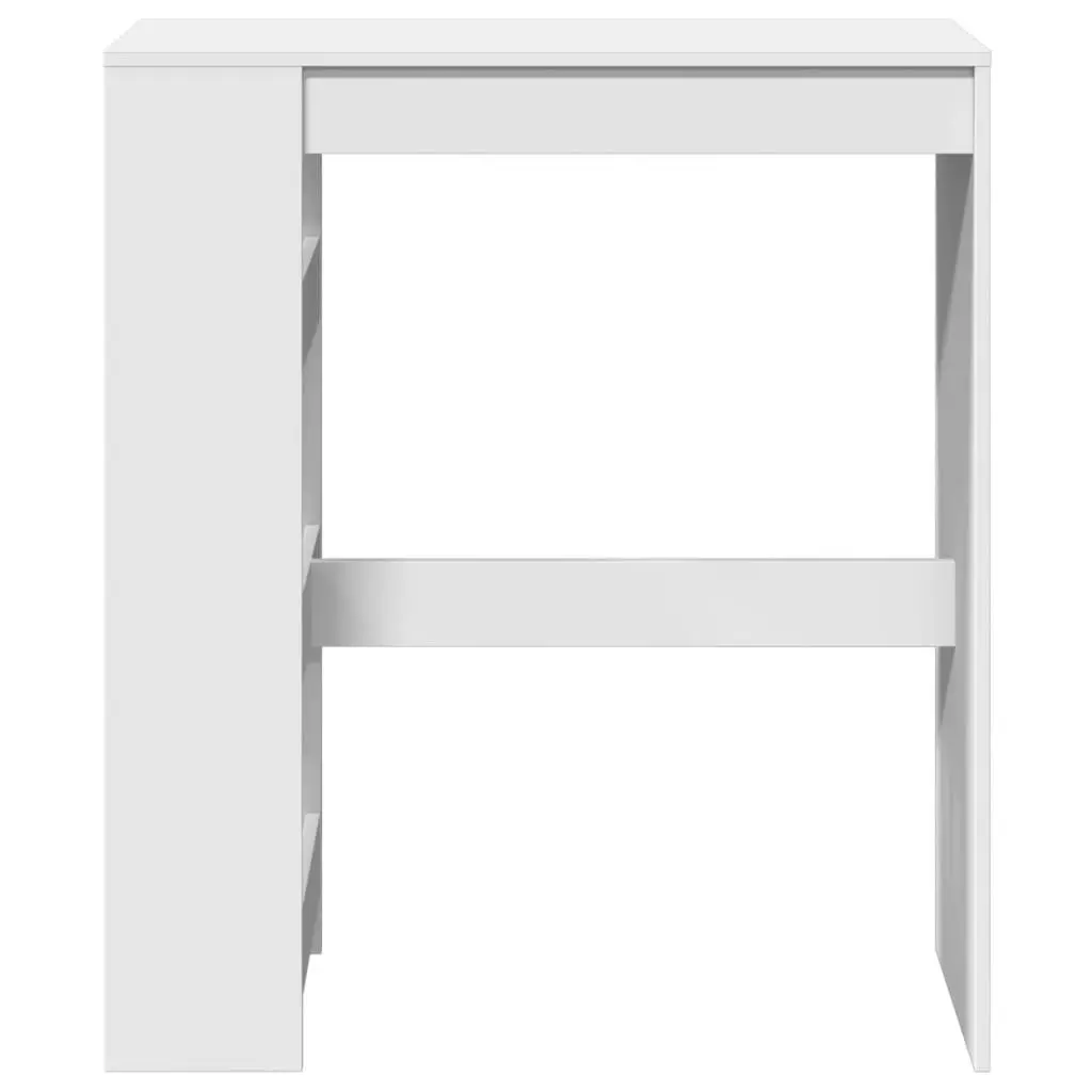 White Bar Table with Ample Storage