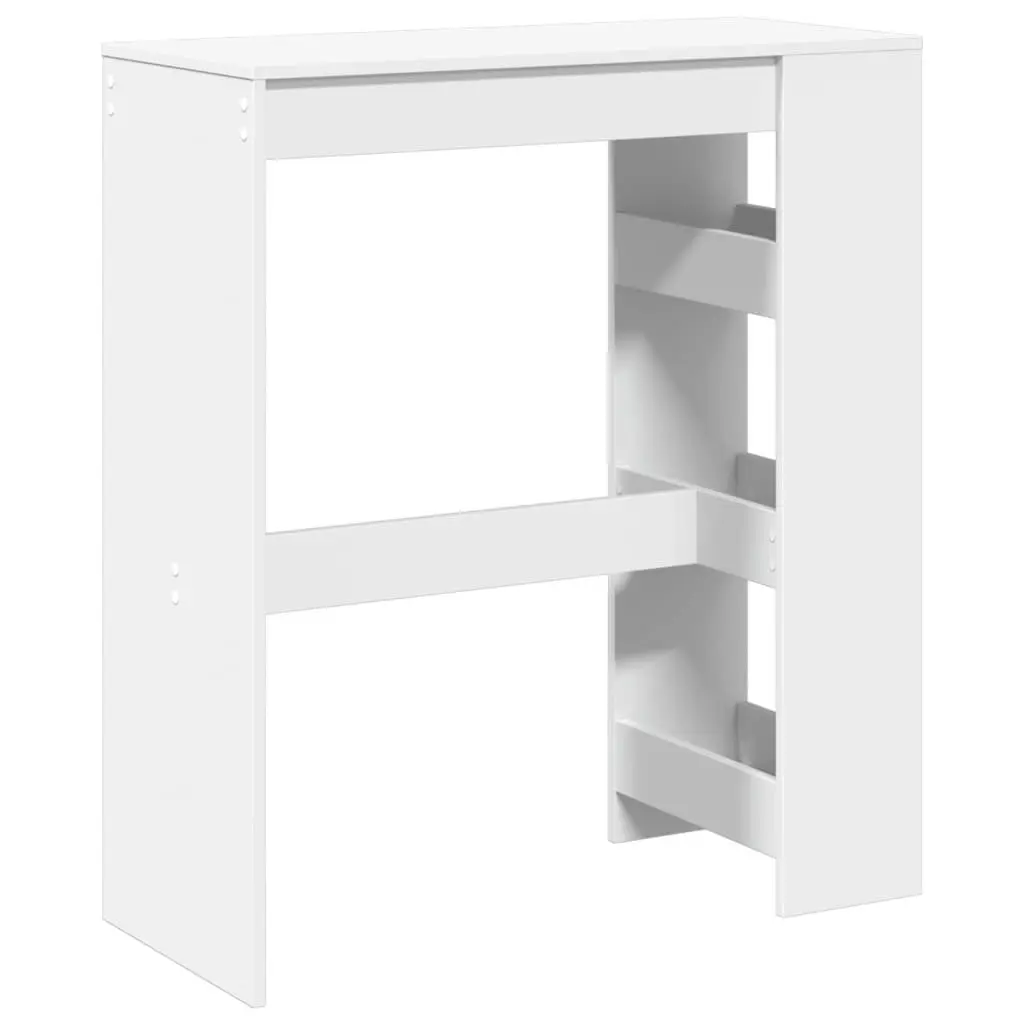 White Bar Table with Ample Storage