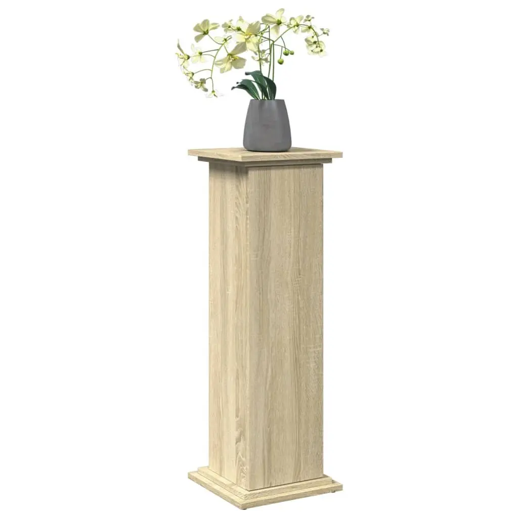 Three-Tier Plant Display Stand Storage Cabinet Brown Engineered Wood