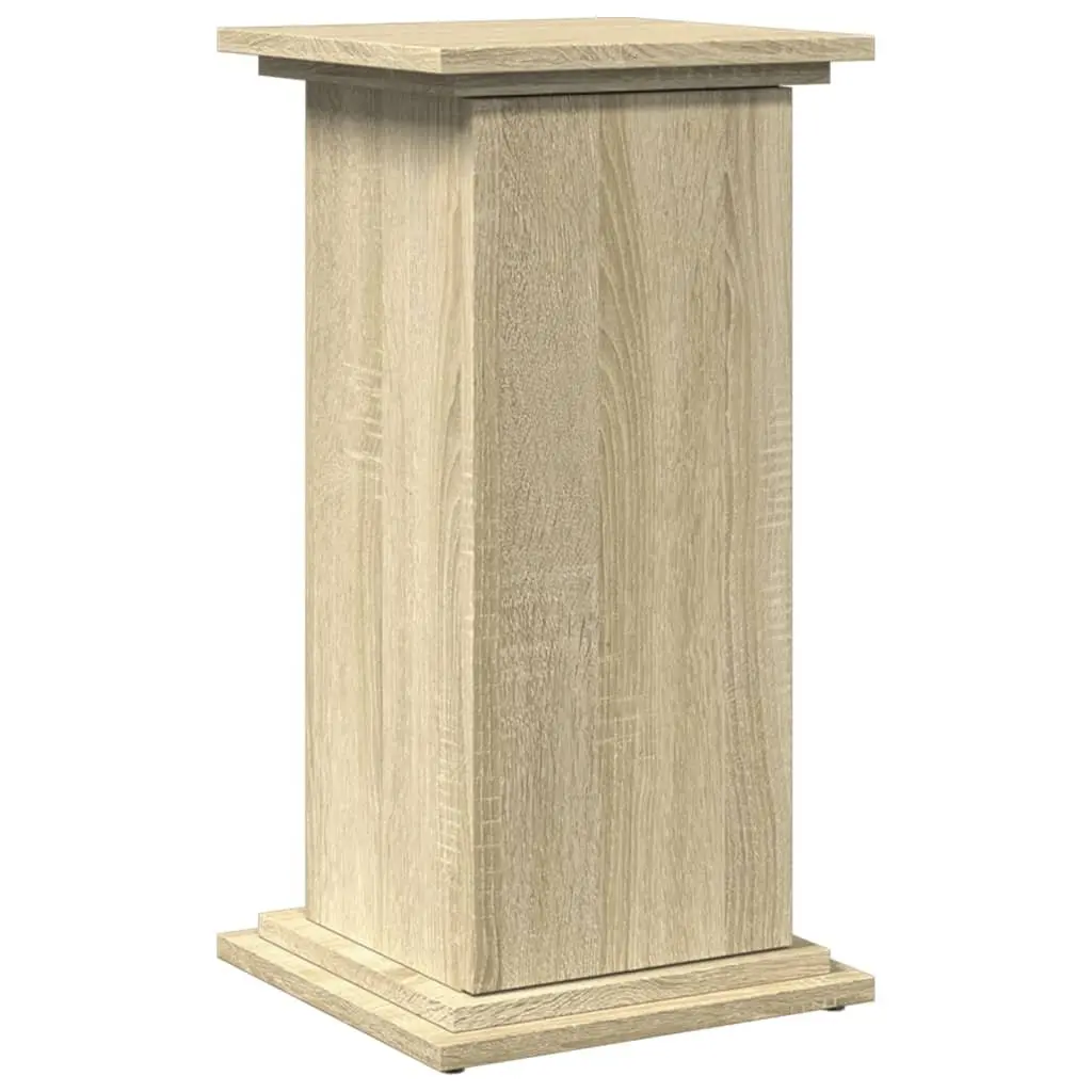 Plant Display Stand Storage Cabinet Two-Tier Brown Engineered Wood 31x30x60 cm