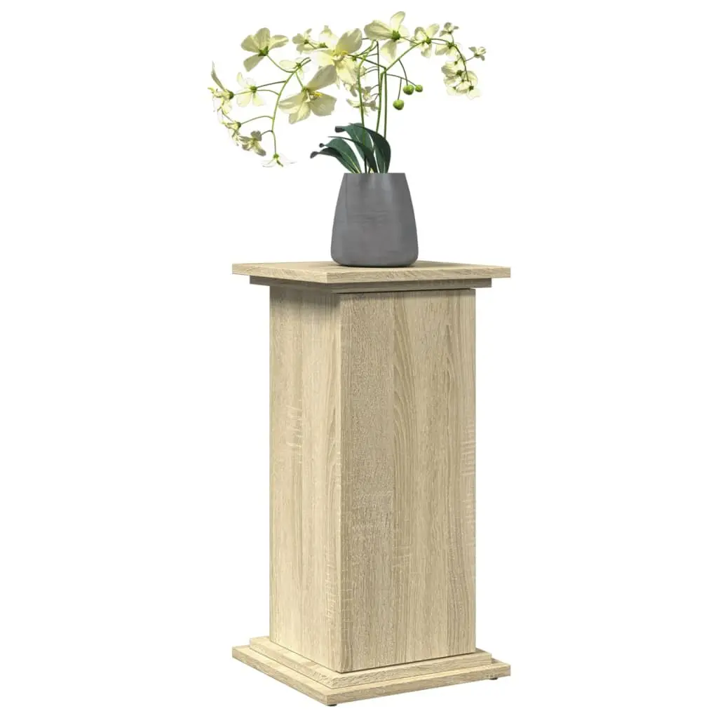 Plant Display Stand Storage Cabinet Two-Tier Brown Engineered Wood 31x30x60 cm