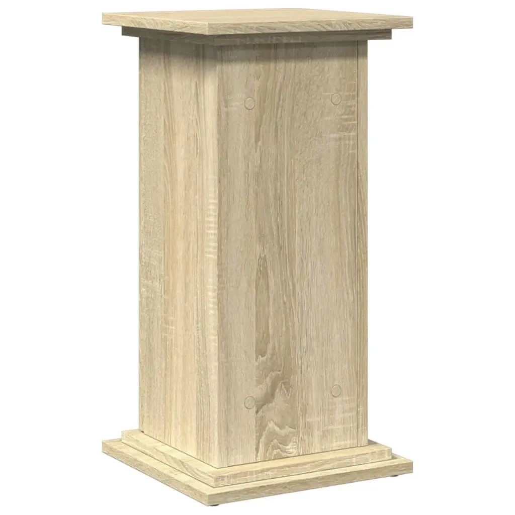 Plant Display Stand Storage Cabinet Two-Tier Brown Engineered Wood 31x30x60 cm