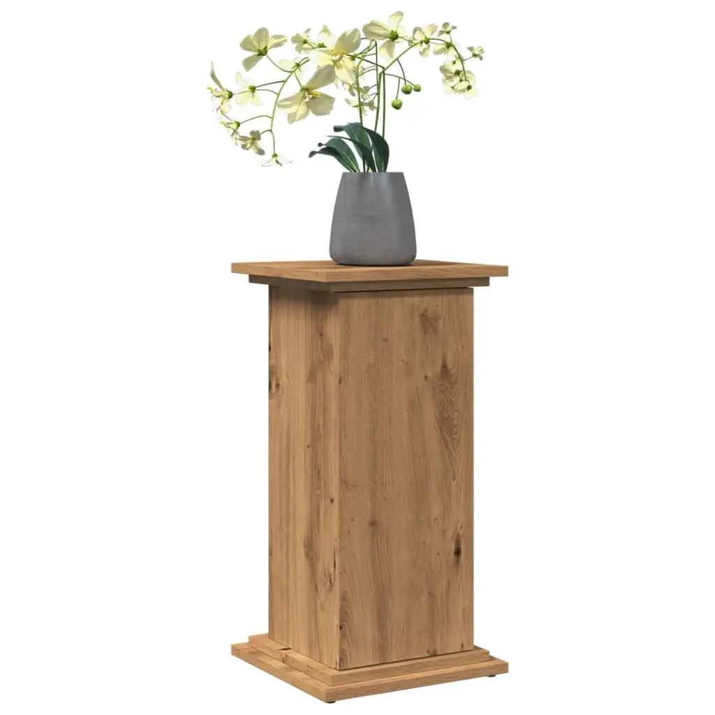 Display Stand with Storage Cabinet Two-Tier 31W x 30D x 60H cm Brown Engineered Wood