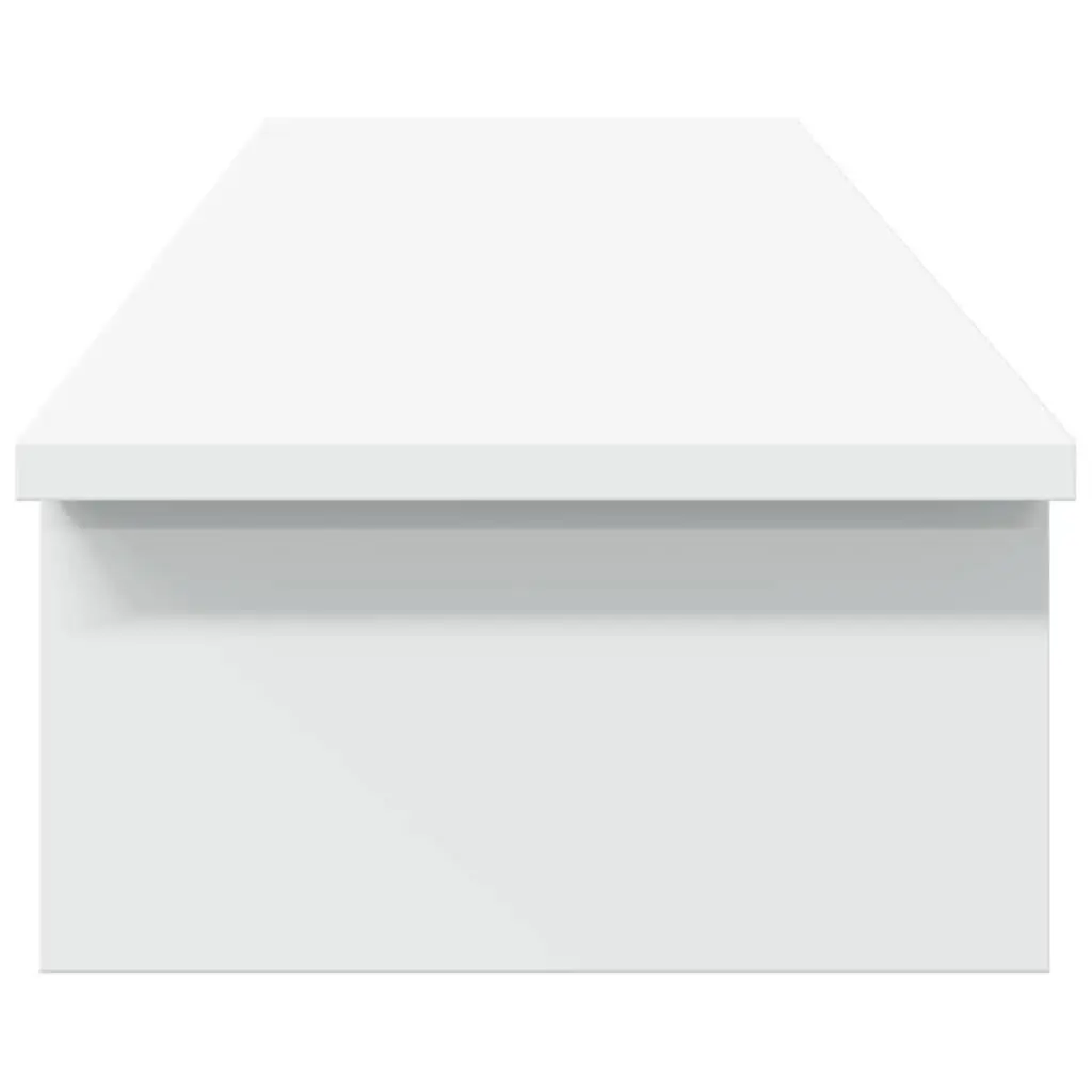 Monitor Stand White Engineered Wood Desk Riser Storage Space 100 x 27 x 15 cm