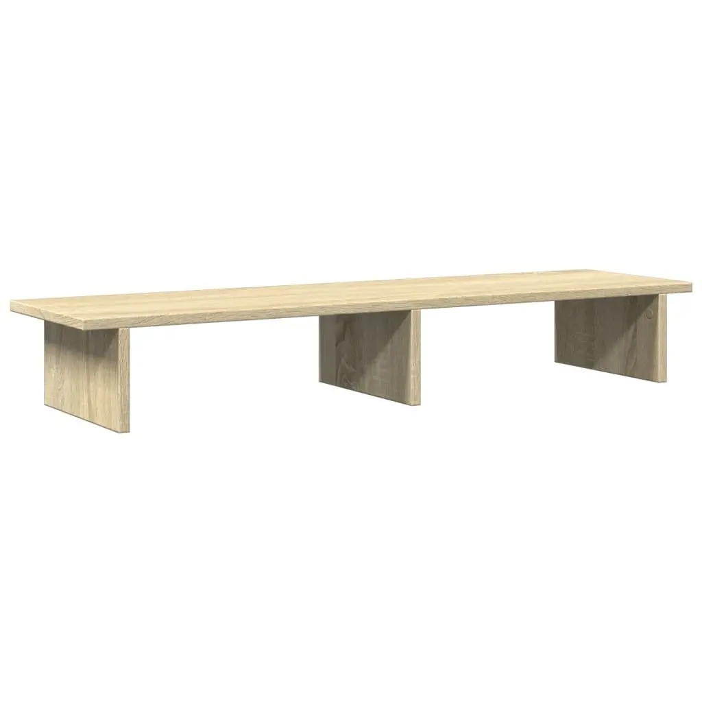 Monitor Stand Riser Storage Shelf 100cm Brown Sonoma Oak Wood