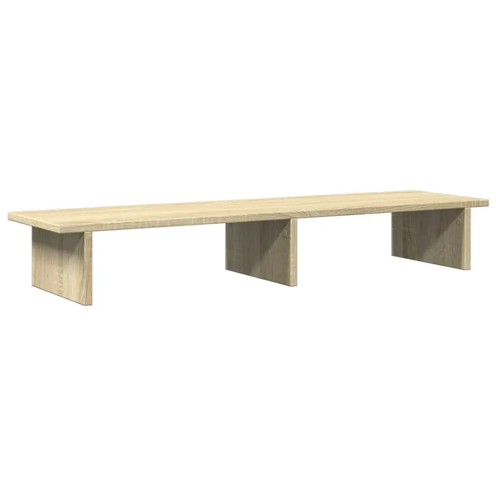 Monitor Stand Riser Storage Shelf 100cm Brown Sonoma Oak Wood