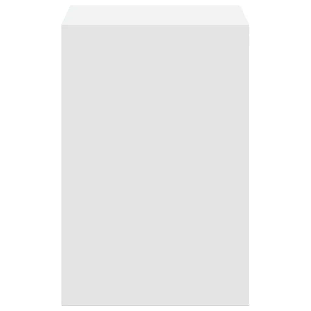 Monitor Stand Desk Organiser White Engineered Wood