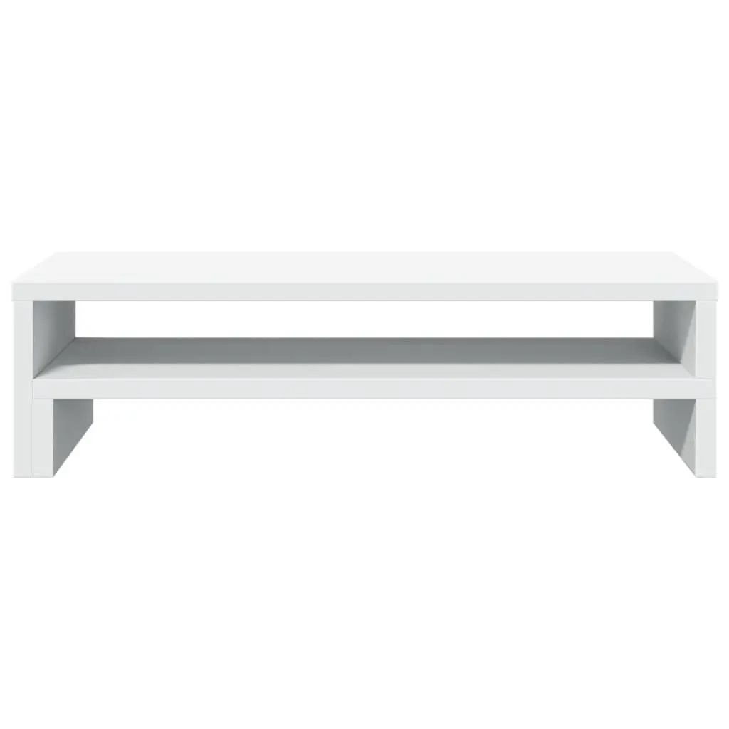 Monitor Stand White Computer Riser Desk Organizer 54 x 22 x 15 cm