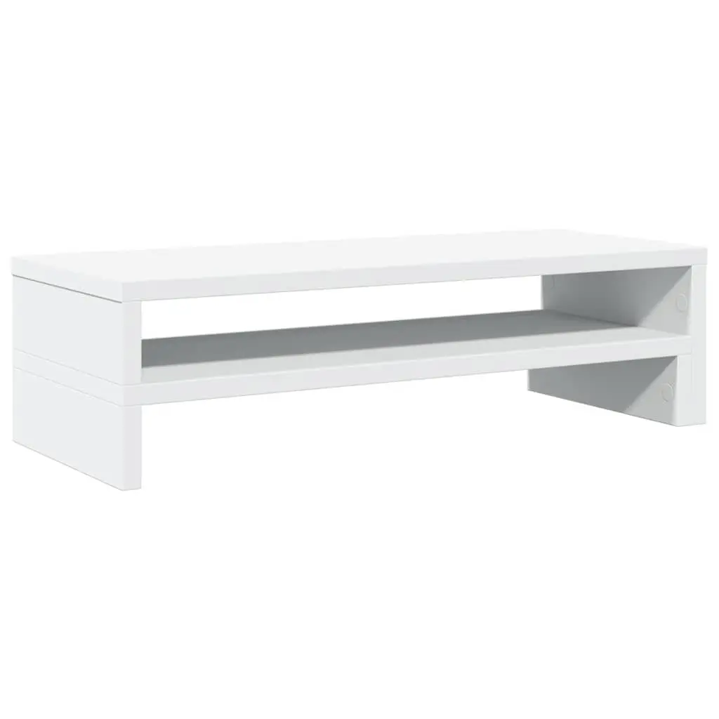 Monitor Stand White Computer Riser Desk Organizer 54 x 22 x 15 cm