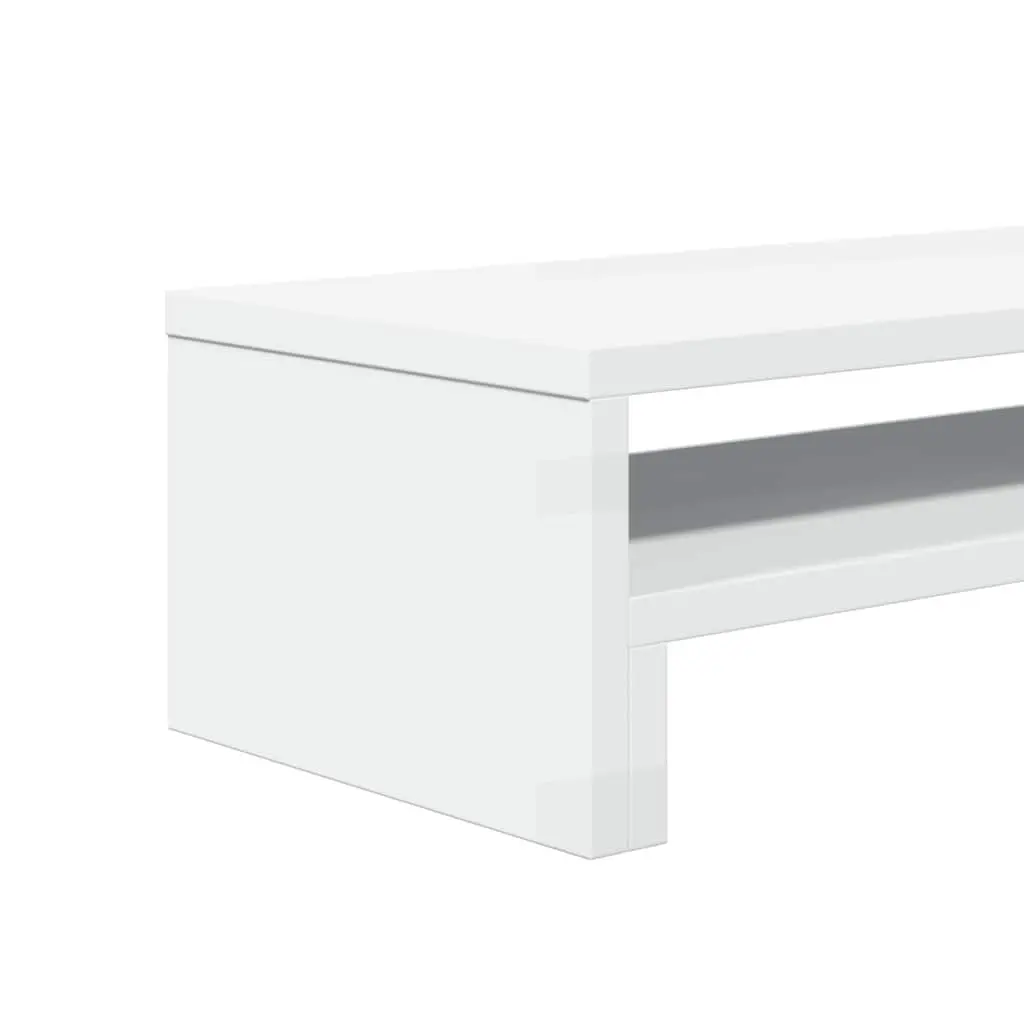 Monitor Stand White Computer Riser Desk Organizer 54 x 22 x 15 cm
