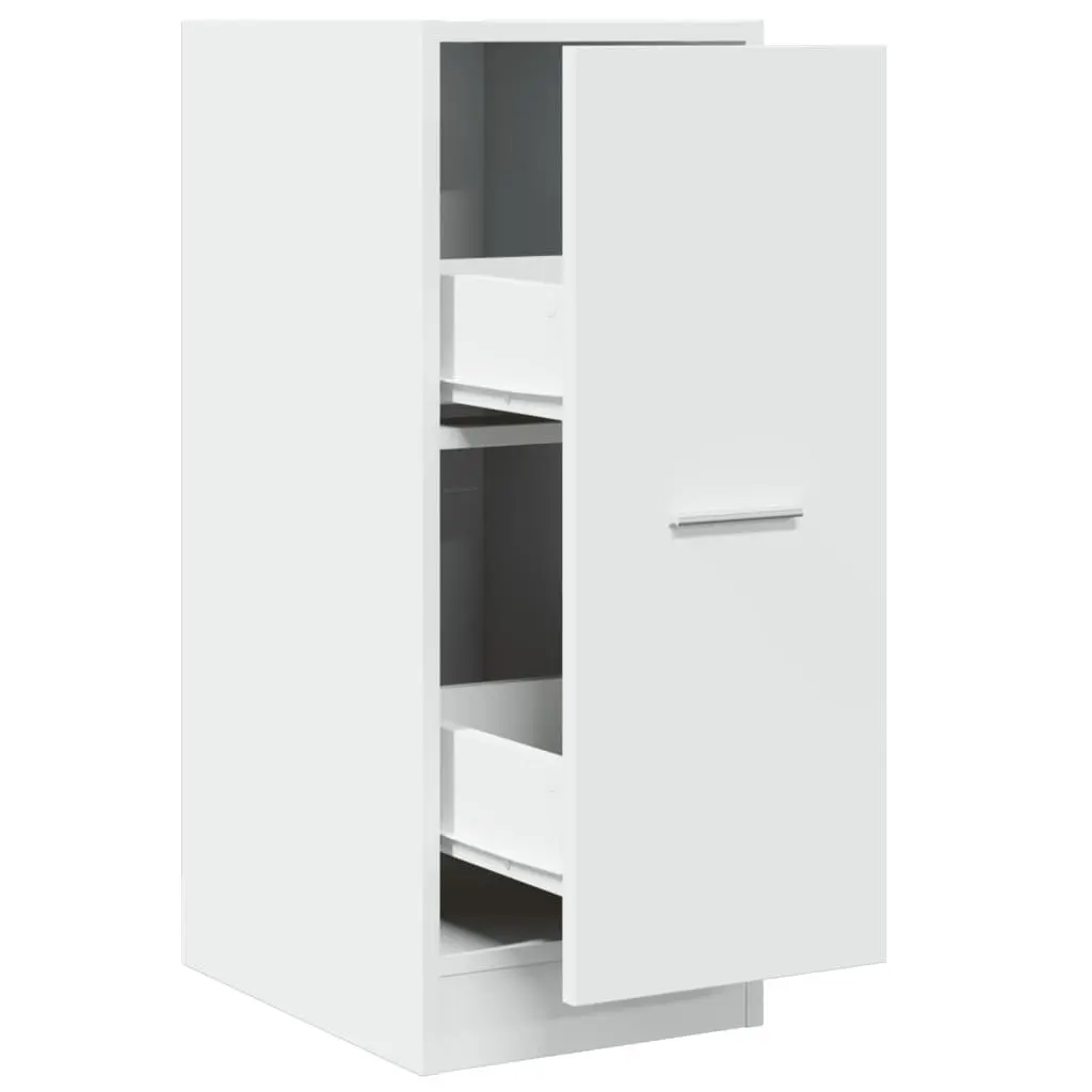 Apothecary Cabinet Storage Organizer White 30x41x77.5 cm Engineered Wood