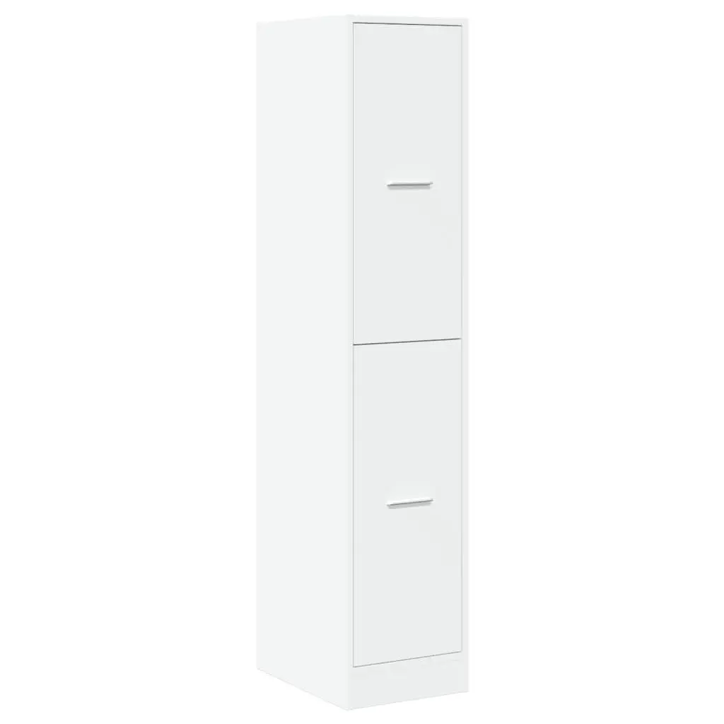 Apothecary Cabinet Storage Furniture 30x41x144.5 cm White Engineered Wood