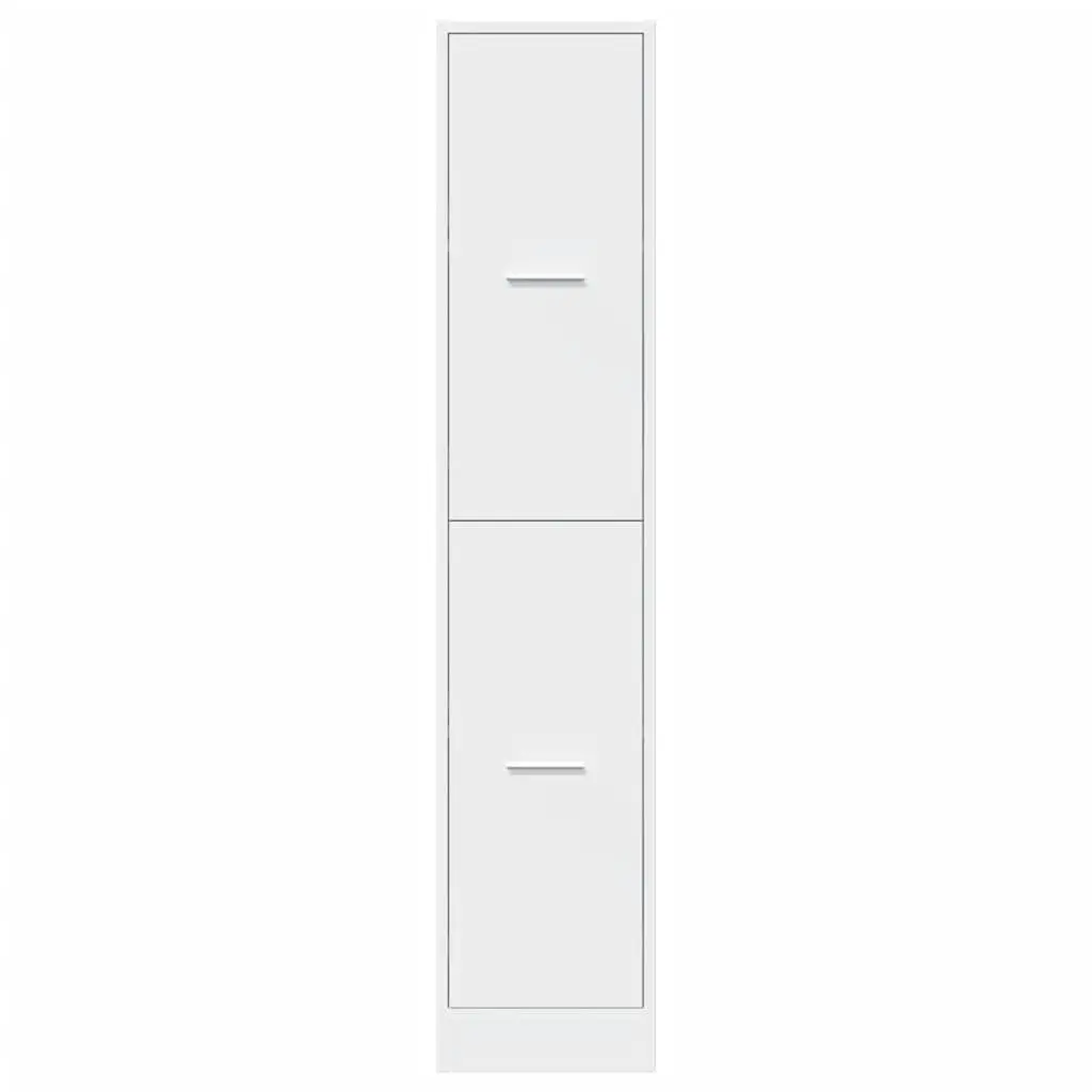 Apothecary Cabinet Storage Furniture 30x41x144.5 cm White Engineered Wood
