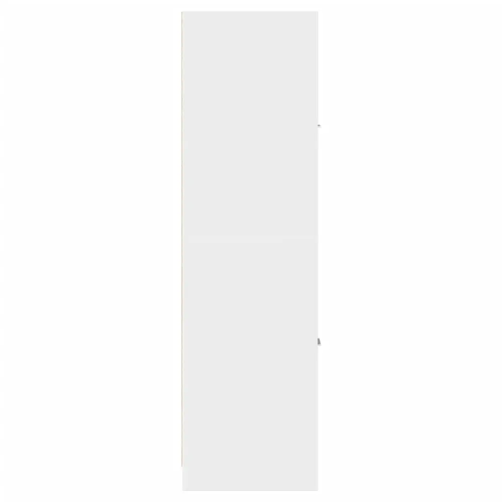 Apothecary Cabinet Storage Furniture 30x41x144.5 cm White Engineered Wood