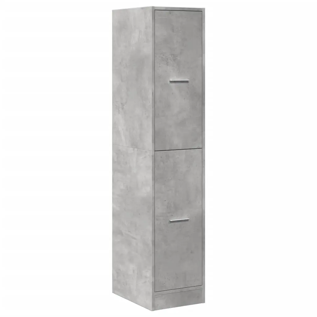 Apothecary Storage Cabinet Grey Engineered Wood Drawer Organizer 30 x 41 x 144.5 cm