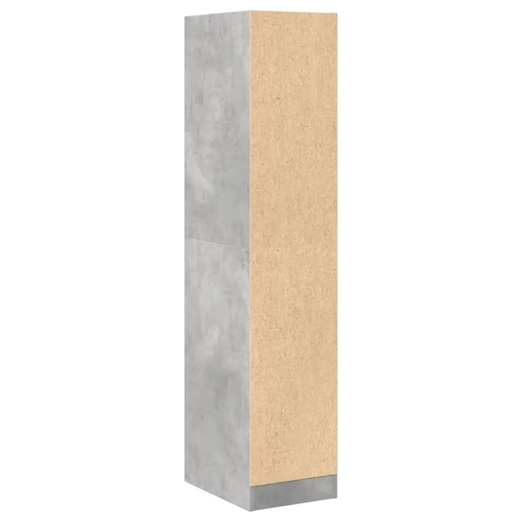 Apothecary Storage Cabinet Grey Engineered Wood Drawer Organizer 30 x 41 x 144.5 cm