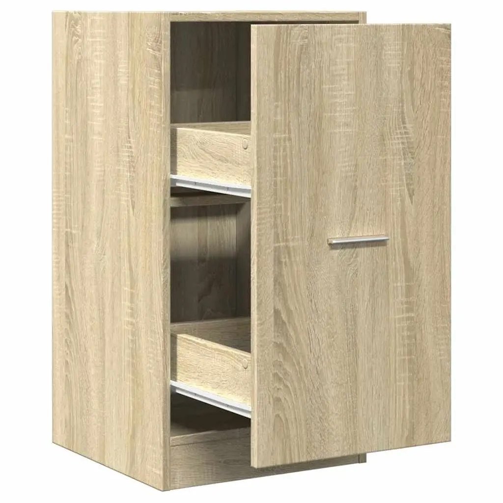 Engineered Wood Storage Cabinet Brown for Home Office 40x41x77.5cm