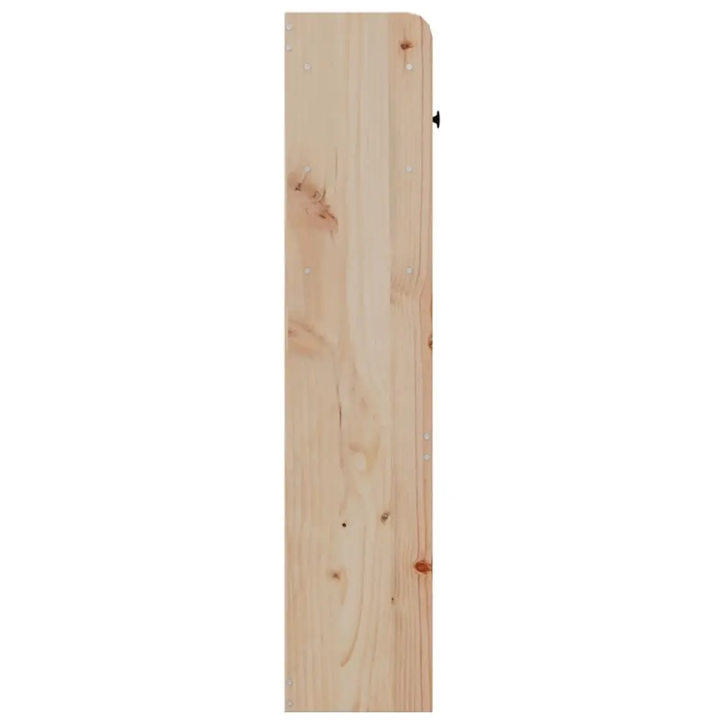 Headboard with Storage 90cm Brown Solid Wood Pine Bedroom Freestanding