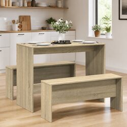 Affordable 3-Piece Dining Table and Bench Set