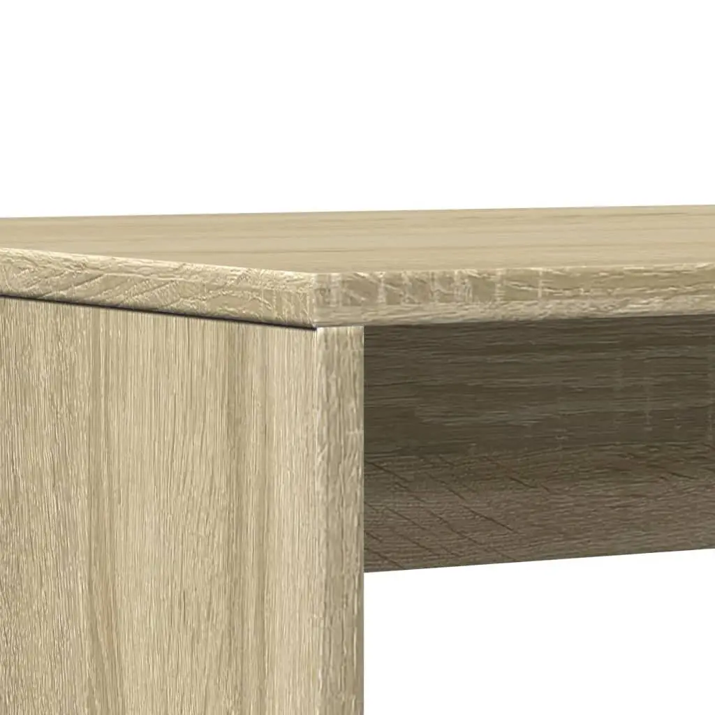 Dining Table and Bench Set 3 Piece Kitchen Furniture Engineered Wood Brown