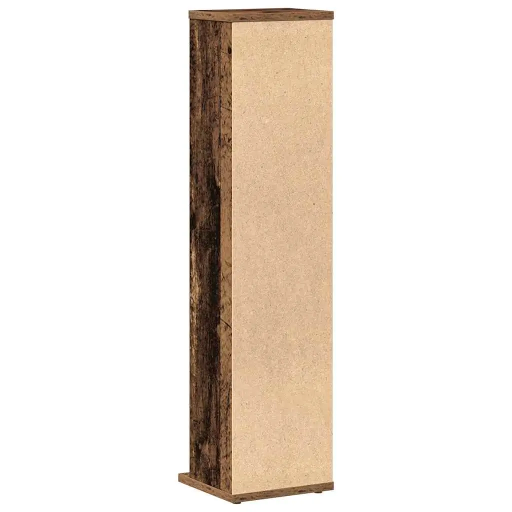 CD Cabinet Media Storage Unit 21x20x88 cm Old Wood Style Brown