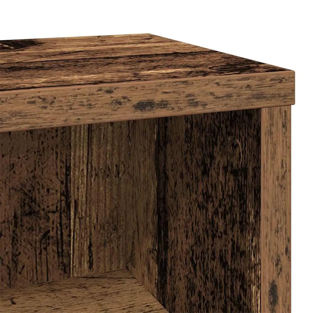 CD Cabinet Media Storage Unit 21x20x88 cm Old Wood Style Brown