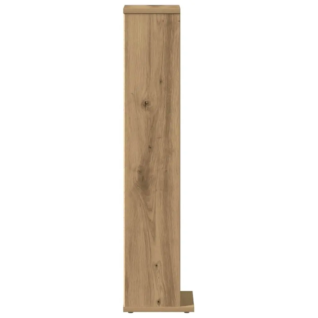 CD DVD Media Storage Cabinet Artisan Oak Engineered Wood Shelves Furniture