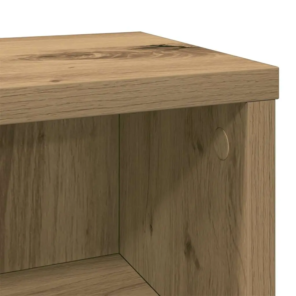 CD DVD Media Storage Cabinet Artisan Oak Engineered Wood Shelves Furniture