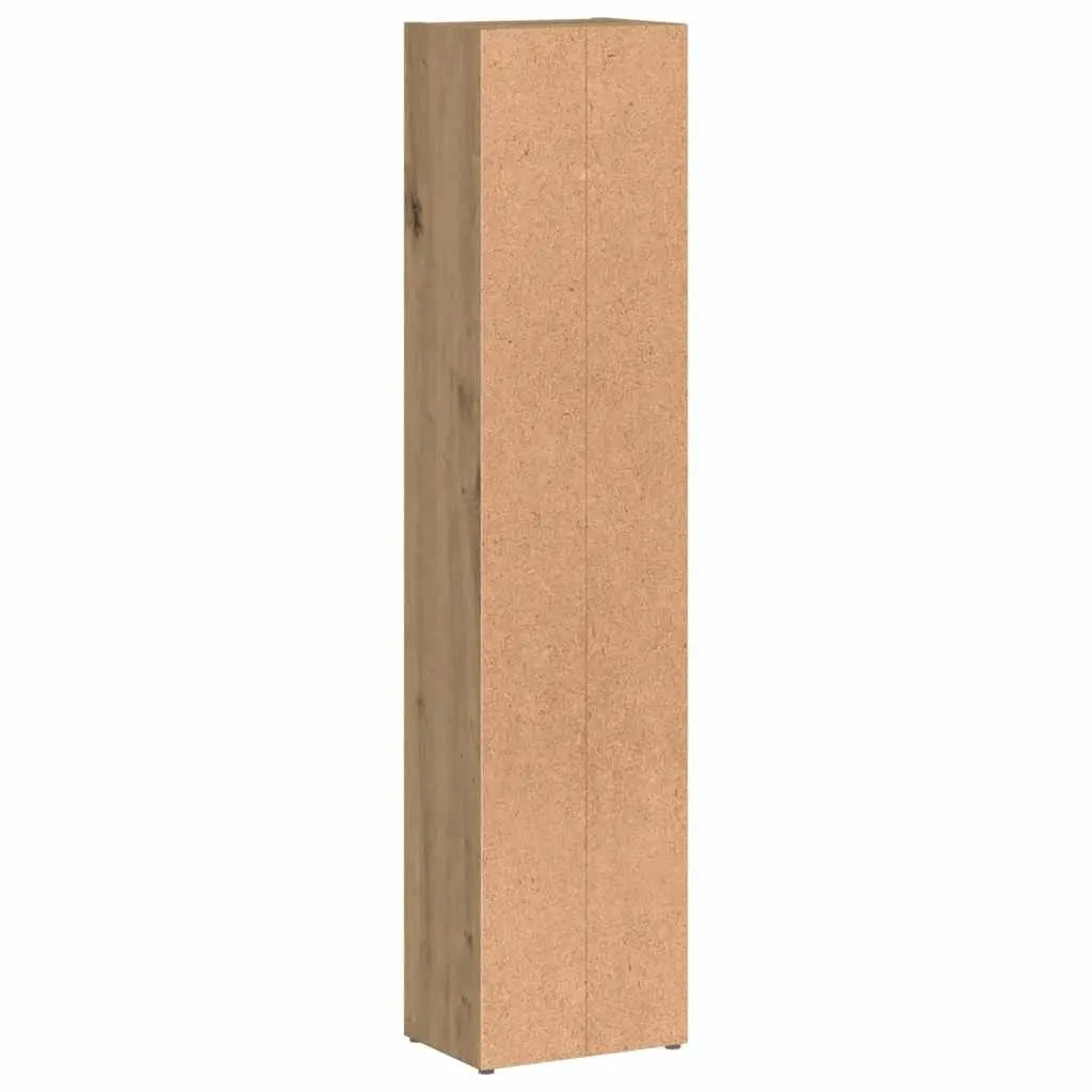CD Storage Cabinet Media Rack 5 Compartment Engineered Wood Brown