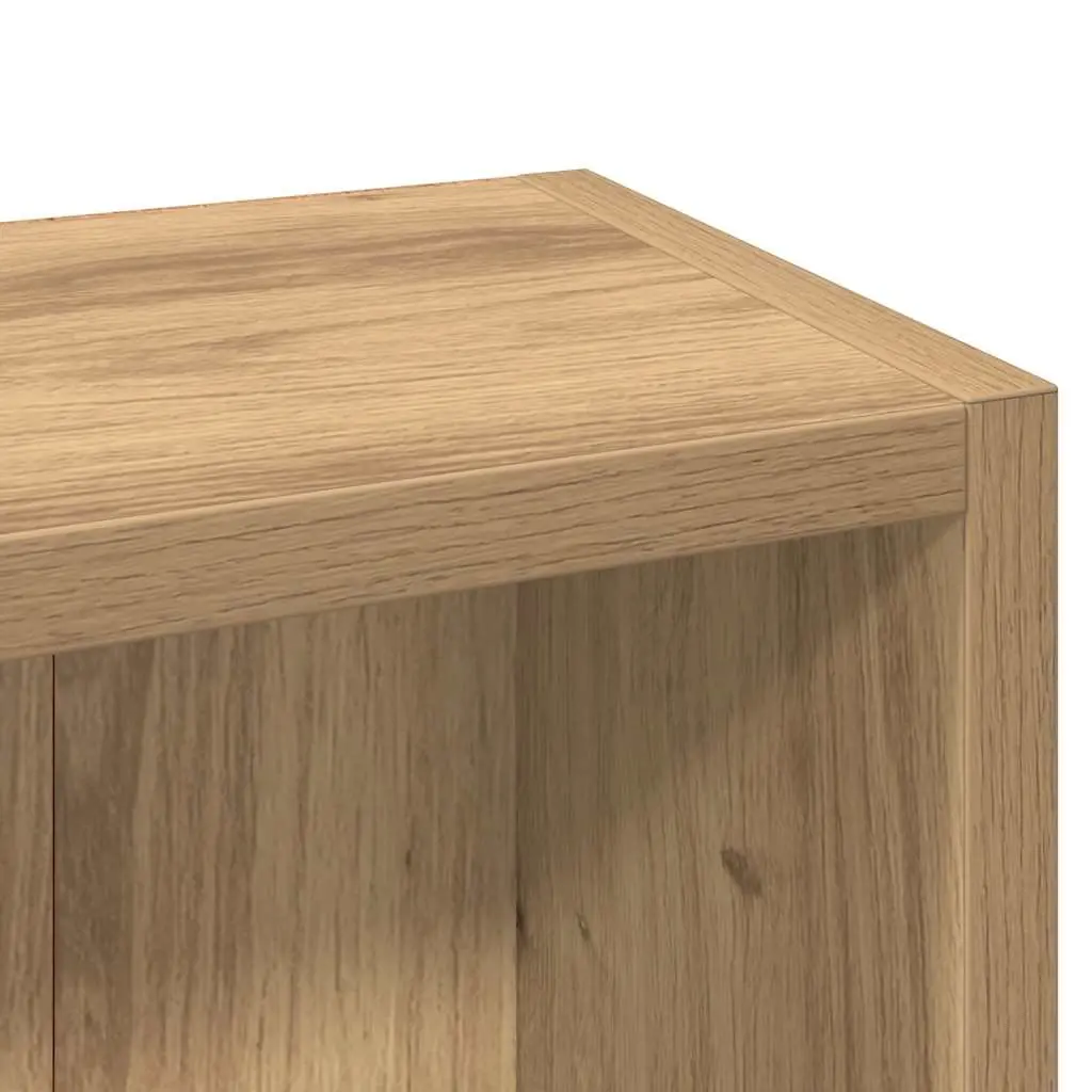 CD Storage Cabinet Media Rack 5 Compartment Engineered Wood Brown
