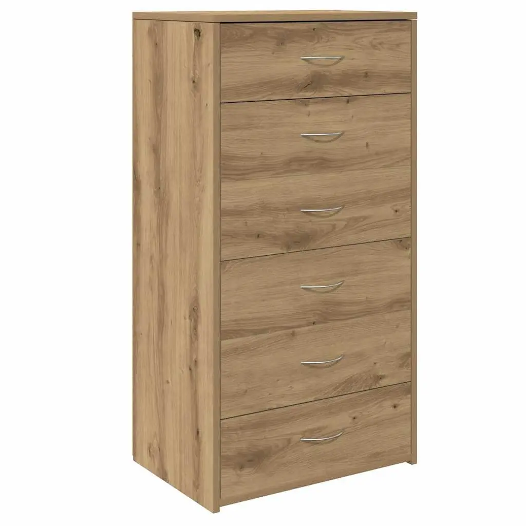 6-Drawer Brown Sideboard for Storage Solutions