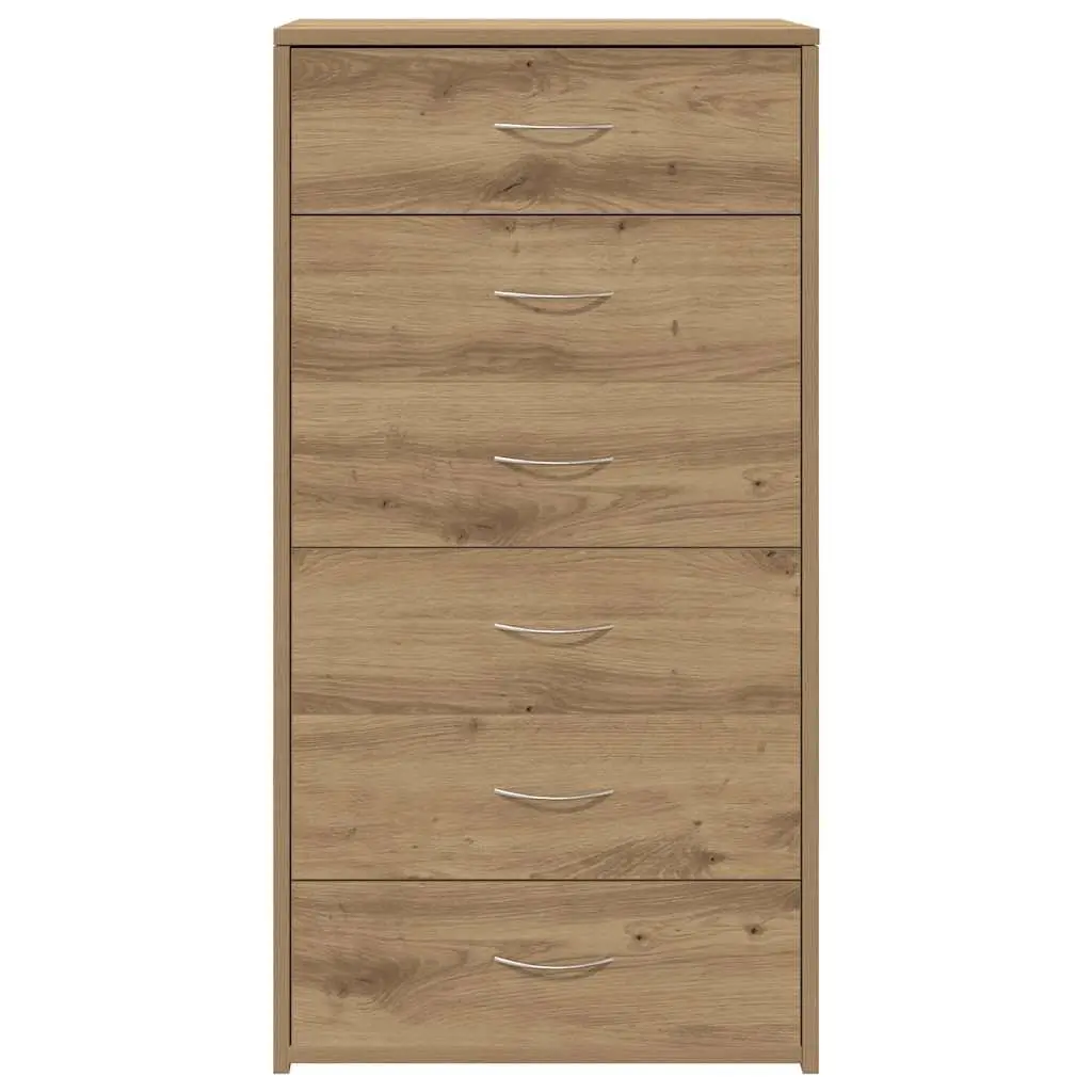 6-Drawer Brown Sideboard for Storage Solutions