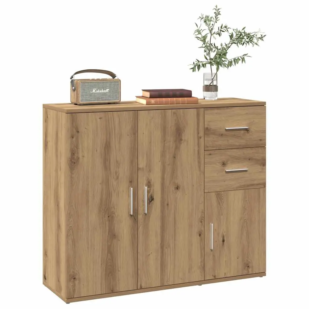 Sideboard Brown Engineered Wood Cabinet Storage Buffet Furniture Home Dining