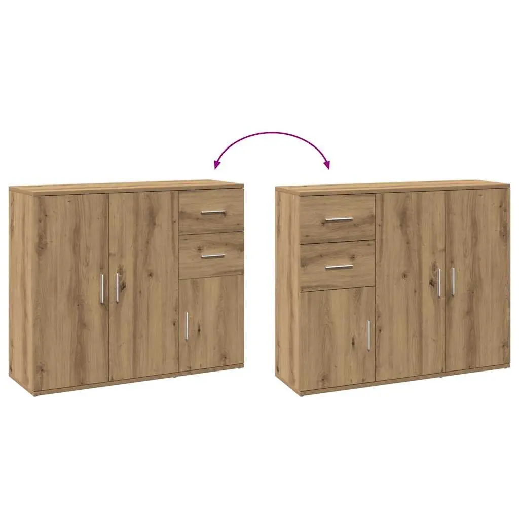 Sideboard Brown Engineered Wood Cabinet Storage Buffet Furniture Home Dining