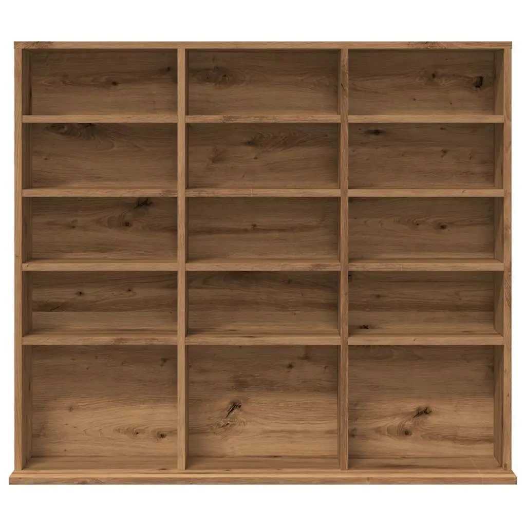CD Cabinet Media Storage Organiser Rack 100x23x89.5cm Brown Engineered Wood