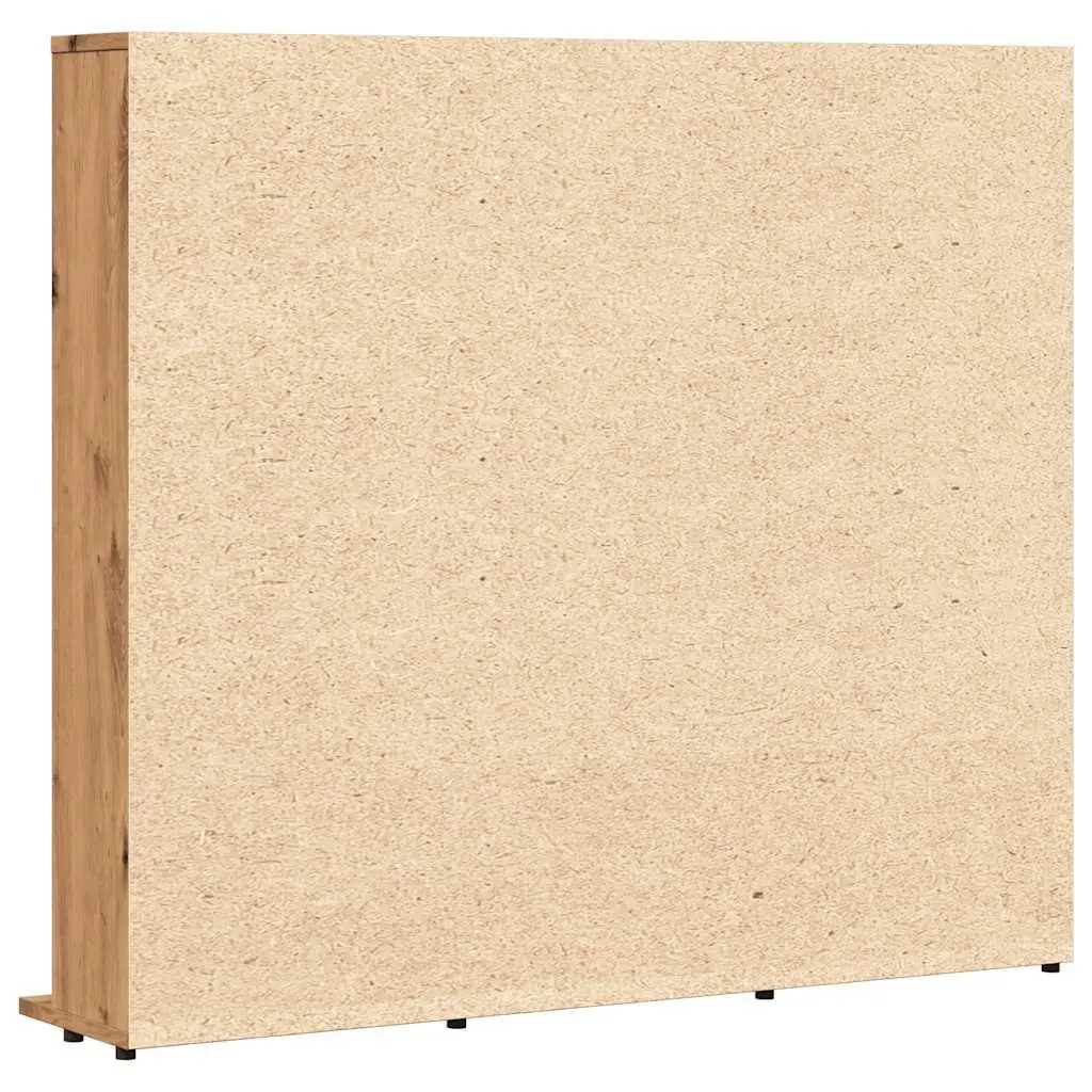 CD Cabinet Media Storage Organiser Rack 100x23x89.5cm Brown Engineered Wood