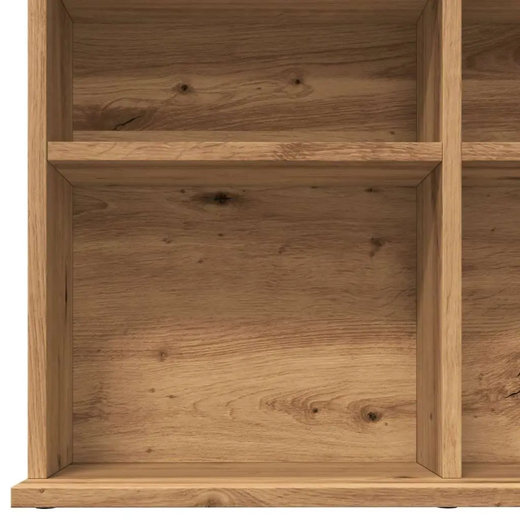 CD Cabinet Media Storage Organiser Rack 100x23x89.5cm Brown Engineered Wood
