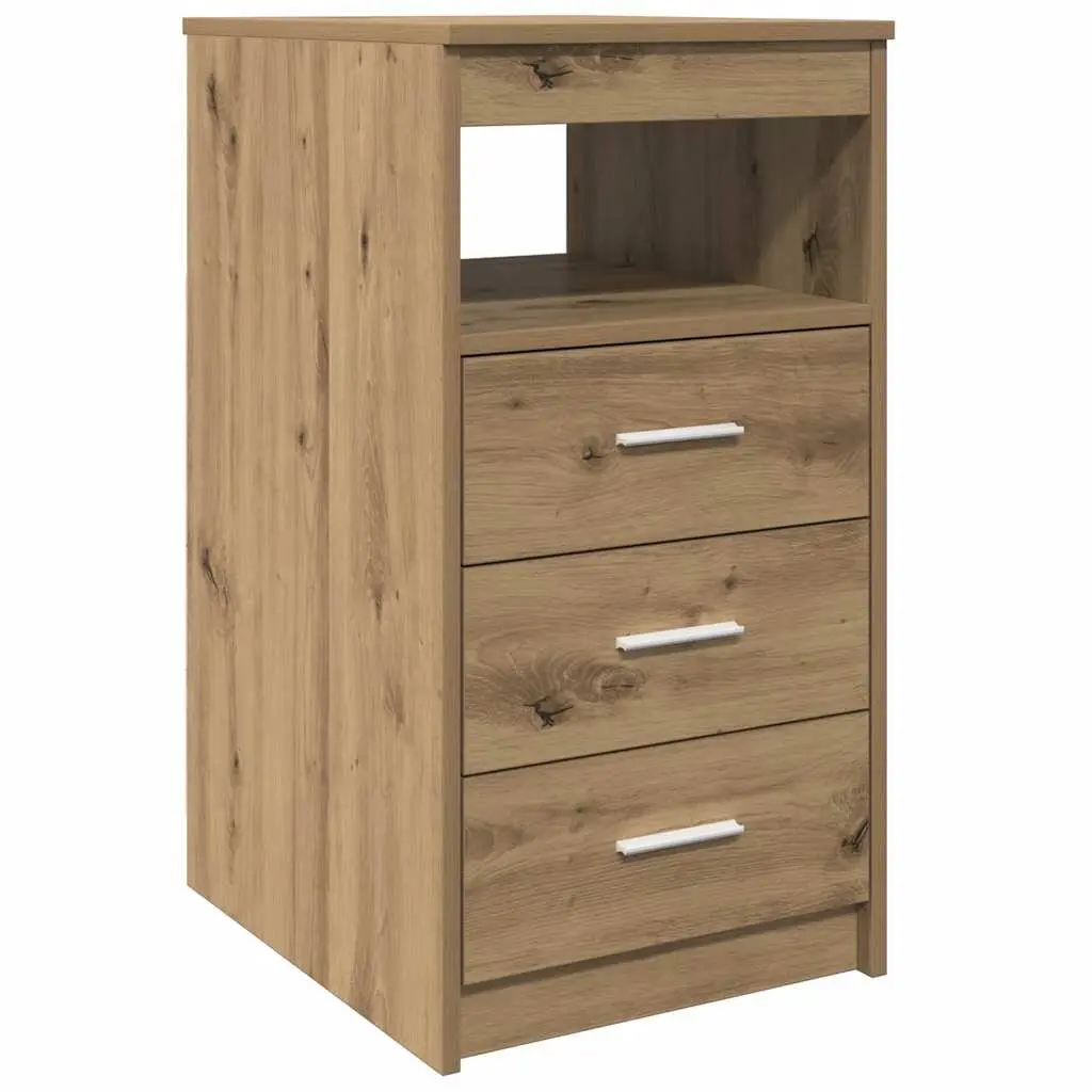 Storage Cabinet Drawer Engineered Wood Brown 40x50x76 cm