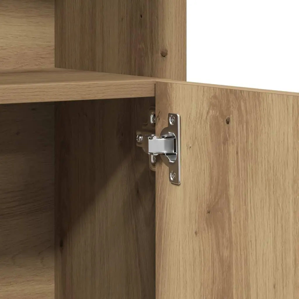 Bathroom Cabinet Storage Organiser Tall Cupboard 32 x 25.5 x 190 cm Brown Engineered Wood