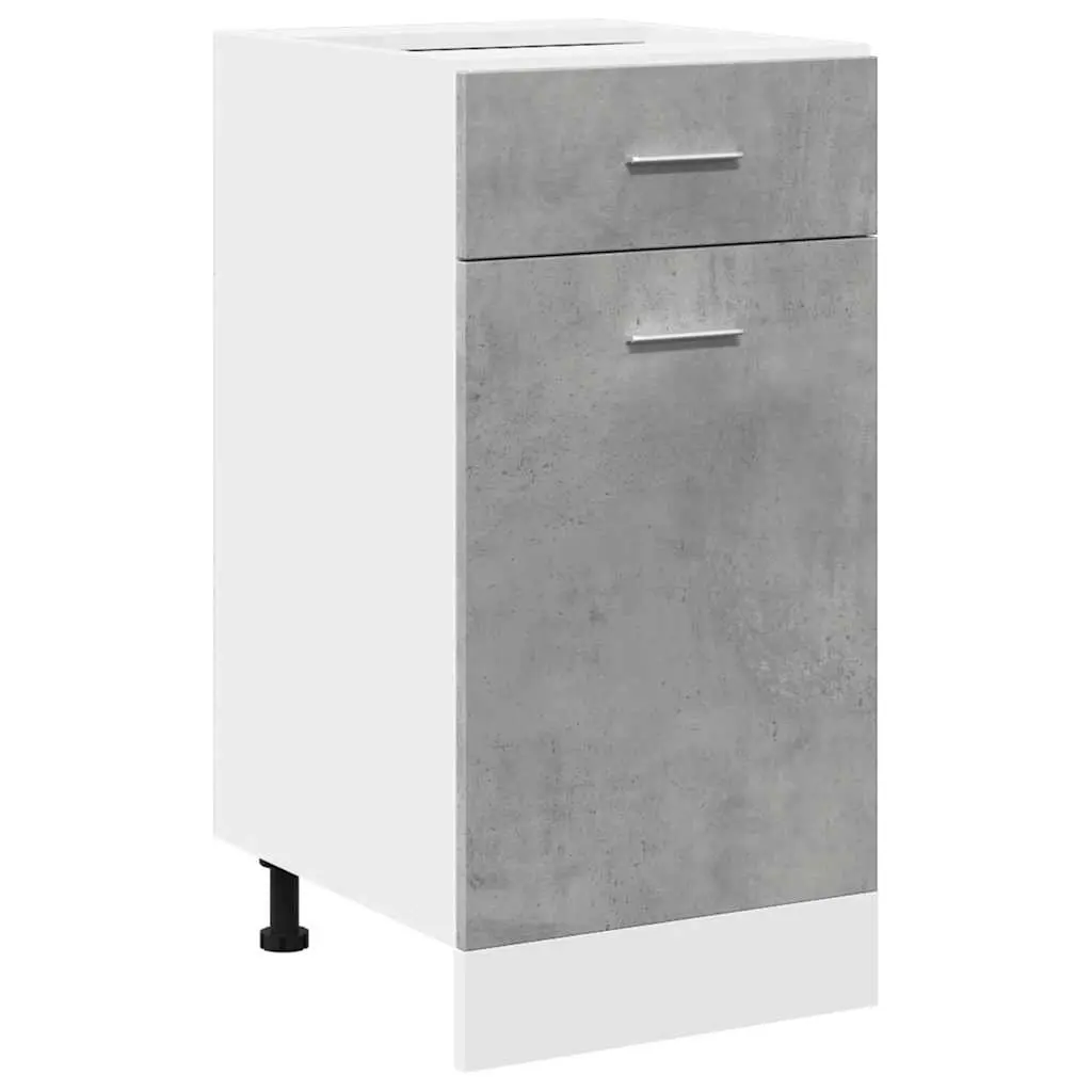 Kitchen Cabinet Grey Drawer Bottom Storage Unit 1 Drawer 2 Compartments