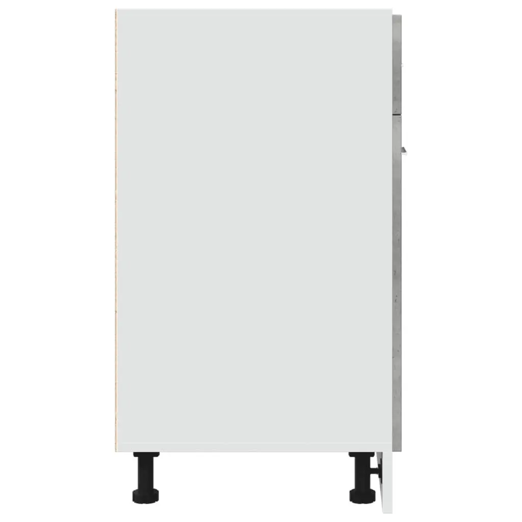 Drawer Bottom Cabinet Kitchen Storage Grey 60x46x81.5cm Engineered Wood Unit