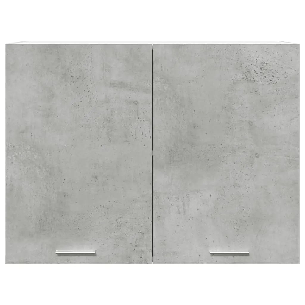 Hanging Kitchen Cabinet Wall-Mounted Storage Grey Engineered Wood 80x31x60cm