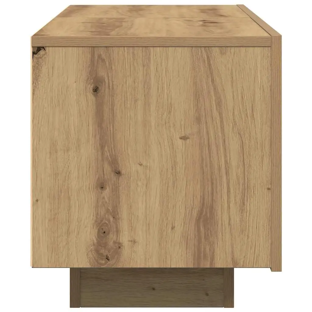 TV Cabinet Brown Engineered Wood Media Unit Storage Compartments 100x35x40 cm